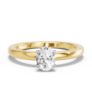 Image for Oval Diamond Tulip Ring with Solitaire band