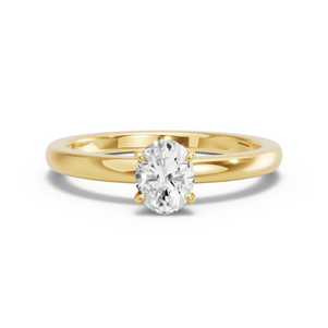 Image for Oval Diamond Tulip Ring with Solitaire band