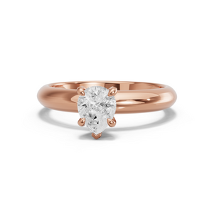 Image for Pear Diamond Tulip Ring with Knife Edge Solitaire band