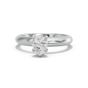 Image for Pear Diamond Tulip Ring with Knife Edge Solitaire band