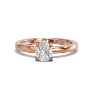 Image for Pear Diamond Tulip Ring with Solitaire band