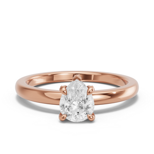 Image for Pear Diamond Tulip Ring with Solitaire band