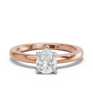 Image for Pear Diamond Tulip Ring with Solitaire band