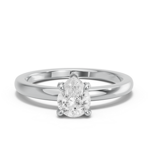 Image for Pear Diamond Tulip Ring with Solitaire band