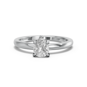 Image for Pear Diamond Tulip Ring with Solitaire band