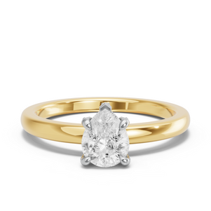 Image for Pear Diamond Tulip Ring with Solitaire band