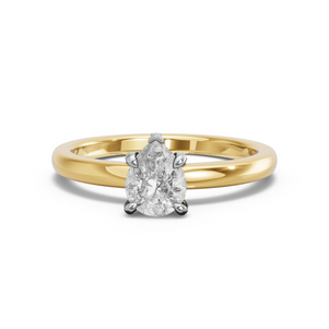 Image for Pear Diamond Tulip Ring with Solitaire band