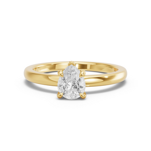 Image for Pear Diamond Tulip Ring with Solitaire band