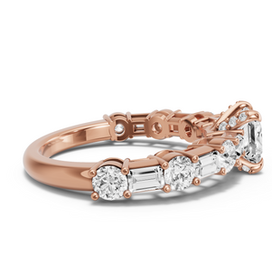 Image for Princess Diamond Tulip Ring with Alternating Baguette band