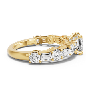 Image for Princess Diamond Tulip Ring with Alternating Baguette band