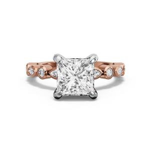 Image for Princess Diamond Tulip Ring with Alternating Marquise band