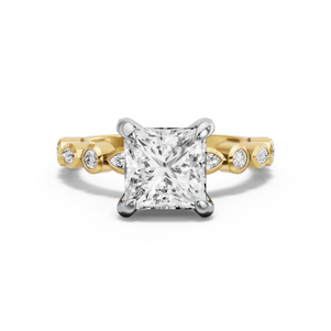 Image for Princess Diamond Tulip Ring with Alternating Marquise band