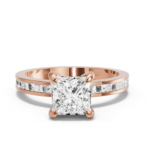 Image for Princess Diamond Tulip Ring with Channel band