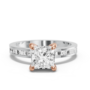 Image for Princess Diamond Tulip Ring with Channel band
