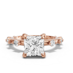 Image for Princess Diamond Tulip Ring with Floating Station band