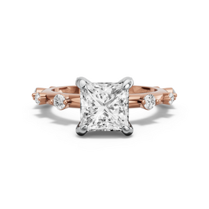 Image for Princess Diamond Tulip Ring with Floating Station band