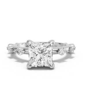 Image for Princess Diamond Tulip Ring with Floating Station band