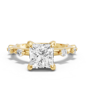 Image for Princess Diamond Tulip Ring with Floating Station band