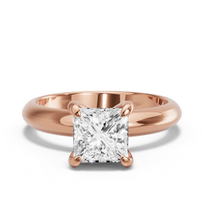 Image for Princess Diamond Tulip Ring with Knife Edge Solitaire band