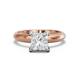 Image for Princess Diamond Tulip Ring with Knife Edge Solitaire band