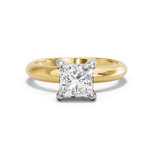 Image for Princess Diamond Tulip Ring with Knife Edge Solitaire band