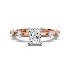 Image for Radiant Diamond Tulip Ring with Floating Station band