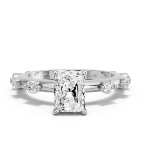 Image for Radiant Diamond Tulip Ring with Floating Station band