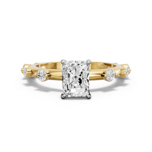 Image for Radiant Diamond Tulip Ring with Floating Station band