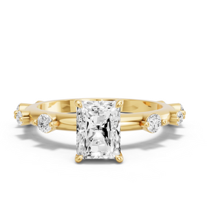 Image for Radiant Diamond Tulip Ring with Floating Station band