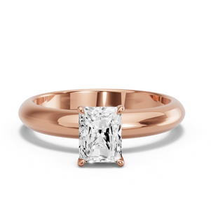 Image for Radiant Diamond Tulip Ring with Knife Edge Solitaire band