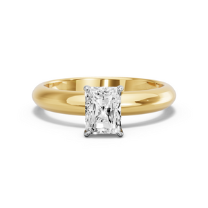 Image for Radiant Diamond Tulip Ring with Knife Edge Solitaire band