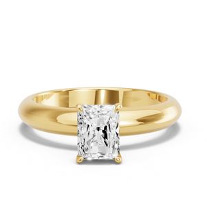 Image for Radiant Diamond Tulip Ring with Knife Edge Solitaire band