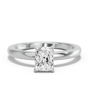 Image for Radiant Diamond Tulip Ring with Solitaire band