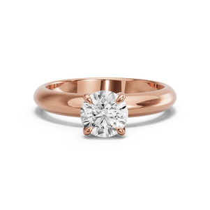 Image for Round Diamond Tulip Ring with Knife Edge Solitaire band