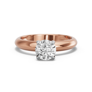 Image for Round Diamond Tulip Ring with Knife Edge Solitaire band