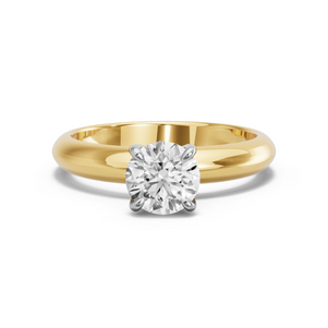 Image for Round Diamond Tulip Ring with Knife Edge Solitaire band