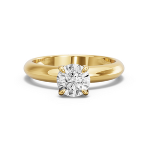 Image for Round Diamond Tulip Ring with Knife Edge Solitaire band