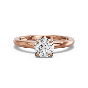 Image for Round Diamond Tulip Ring with Solitaire band