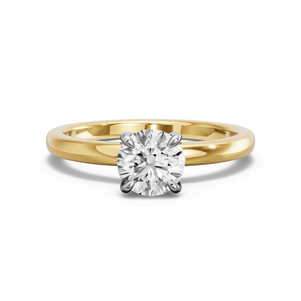 Image for Round Diamond Tulip Ring with Solitaire band