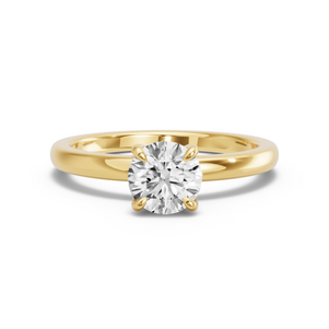 Image for Round Diamond Tulip Ring with Solitaire band