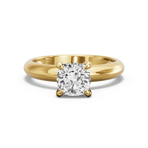 Image for Square Cushion Diamond Tulip Ring with Knife Edge Solitaire band