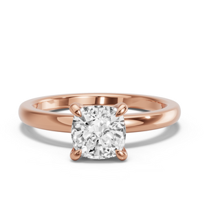 Image for Cushion Diamond Tulip Ring with Solitaire band