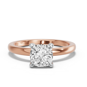 Image for Cushion Diamond Tulip Ring with Solitaire band