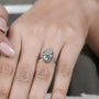 Antiquecut custom order process for lab grown cushion engagement ring