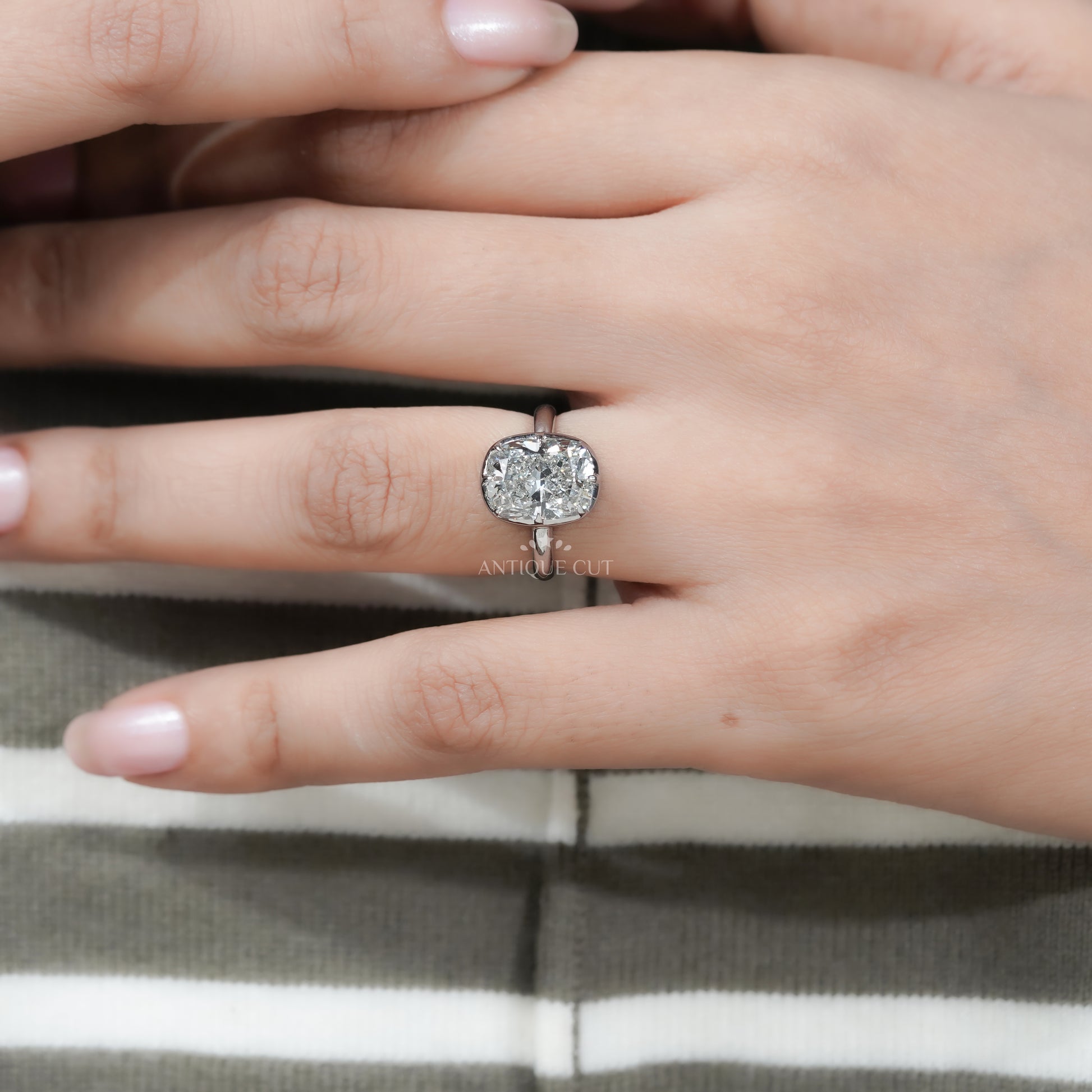 Antiquecut solitaire engagement ring