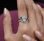 Custom order oval bypass engagement ring