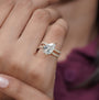 Custom order pear cut lab grown diamond ring Antiquecut