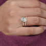 IGI-certified lab grown pear diamond ring in premium metal setting