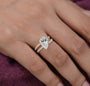 lab grown pear diamond ring in premium metal setting