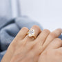 Elegant marquise diamond ring with side stones